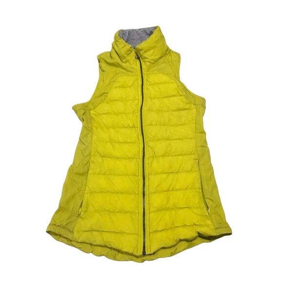 LULULEMON Fluffed Up Split Pea Green vest 800 Fill Goose Down Size 6 - Picture 3 of 8